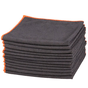 Gray Pearl Weave Microfiber Glass and Window Towel | 12 Pack